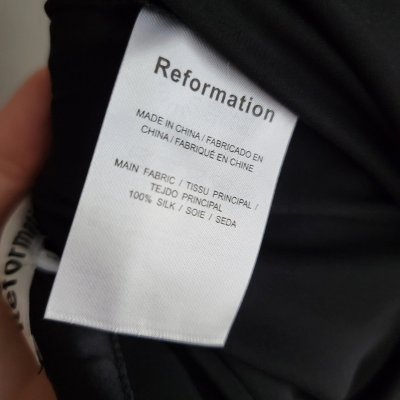 Reformation Brianna Silk Jumpsuit in Black size 2 NWT - Picture 6 of 9
